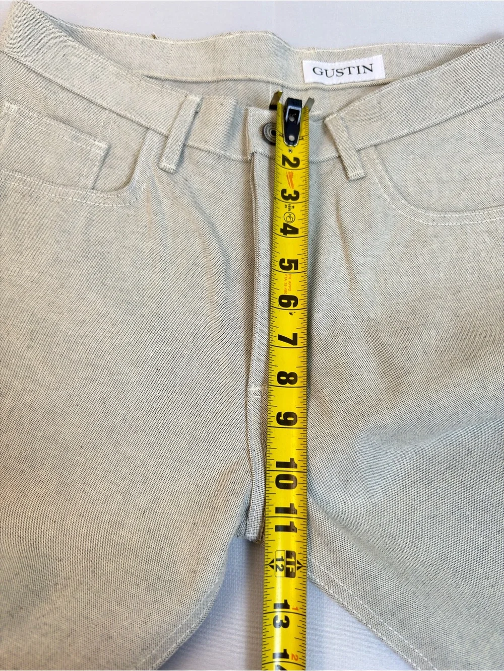 Gustin Straight Fit Natural Denim Pants USA Made Oatmeal Canvas